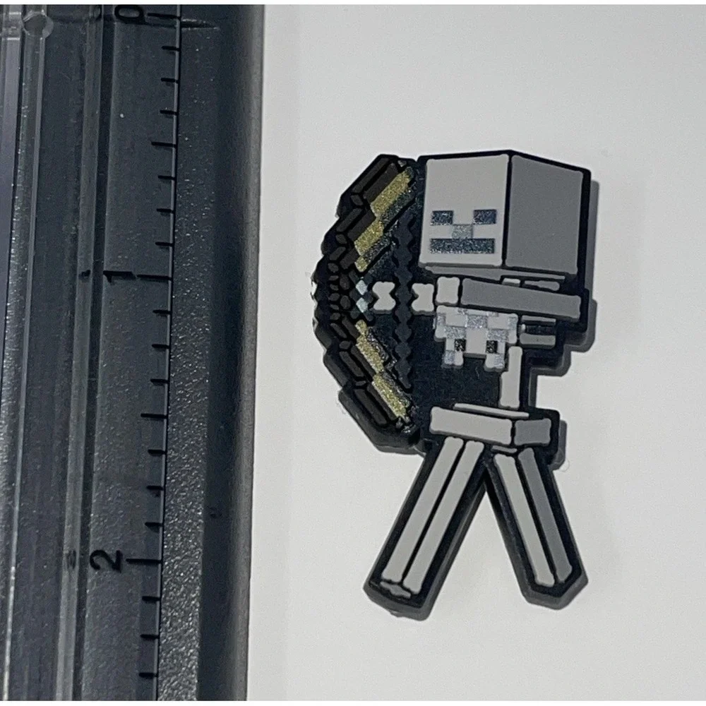 New Minecraft Movie Skeleton W/Crossbow Authentic Crocs Jibbitz‎ Charm All Ages